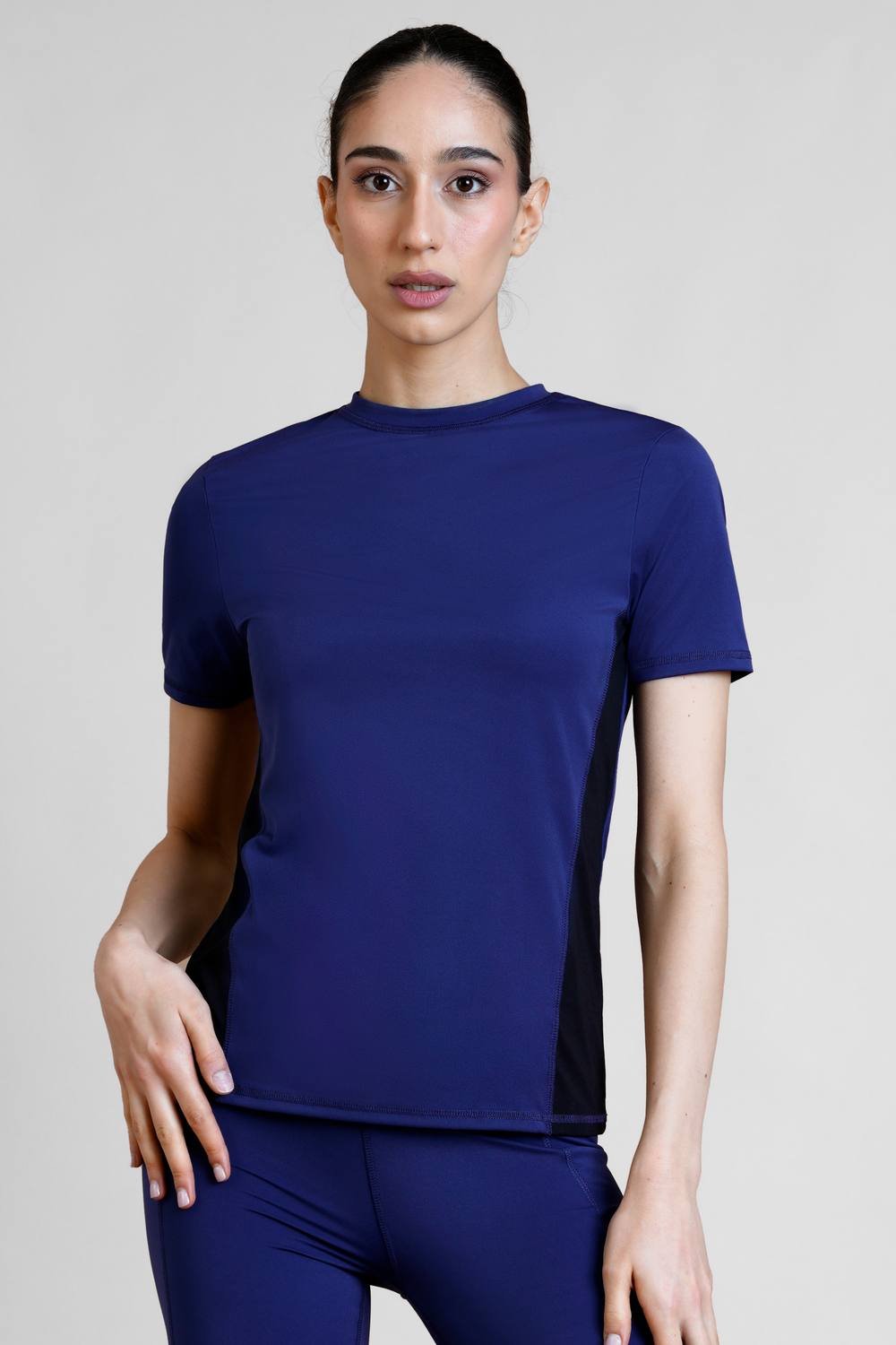 Enorsia Colour Block Active Shirt In Dark Blue Enorsia Colour Block Active Shirt In Dark Blue