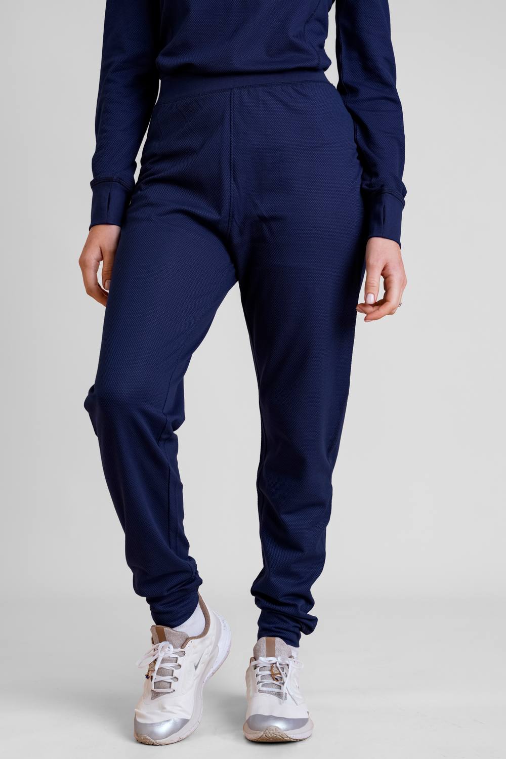 Enorsia Soft Waffle Jersey Joggers In Navy Enorsia Soft Waffle Jersey Joggers In Navy