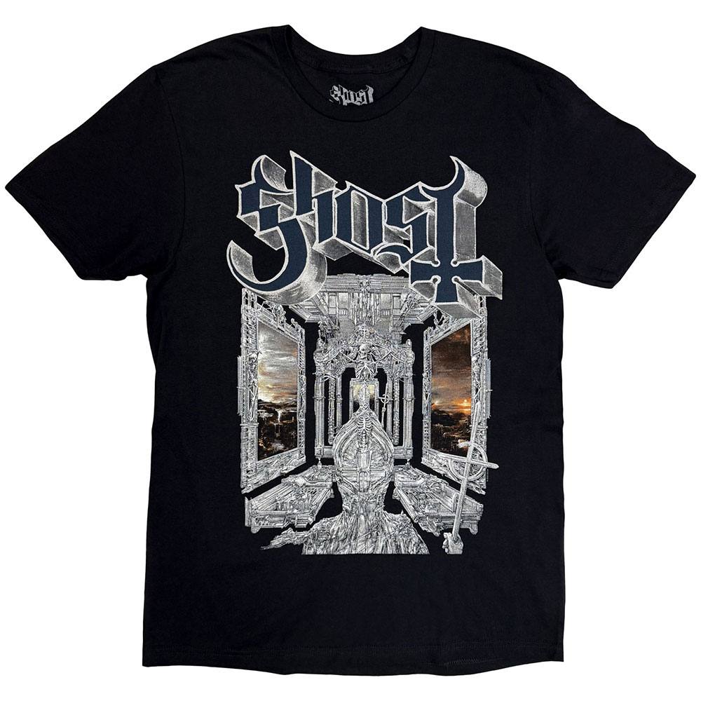 Ghost Unisex Skeleta Album Cover Tour Dates Shirt in Black Ghost Unisex Skeleta Album Cover Tour Dates Shirt in Black