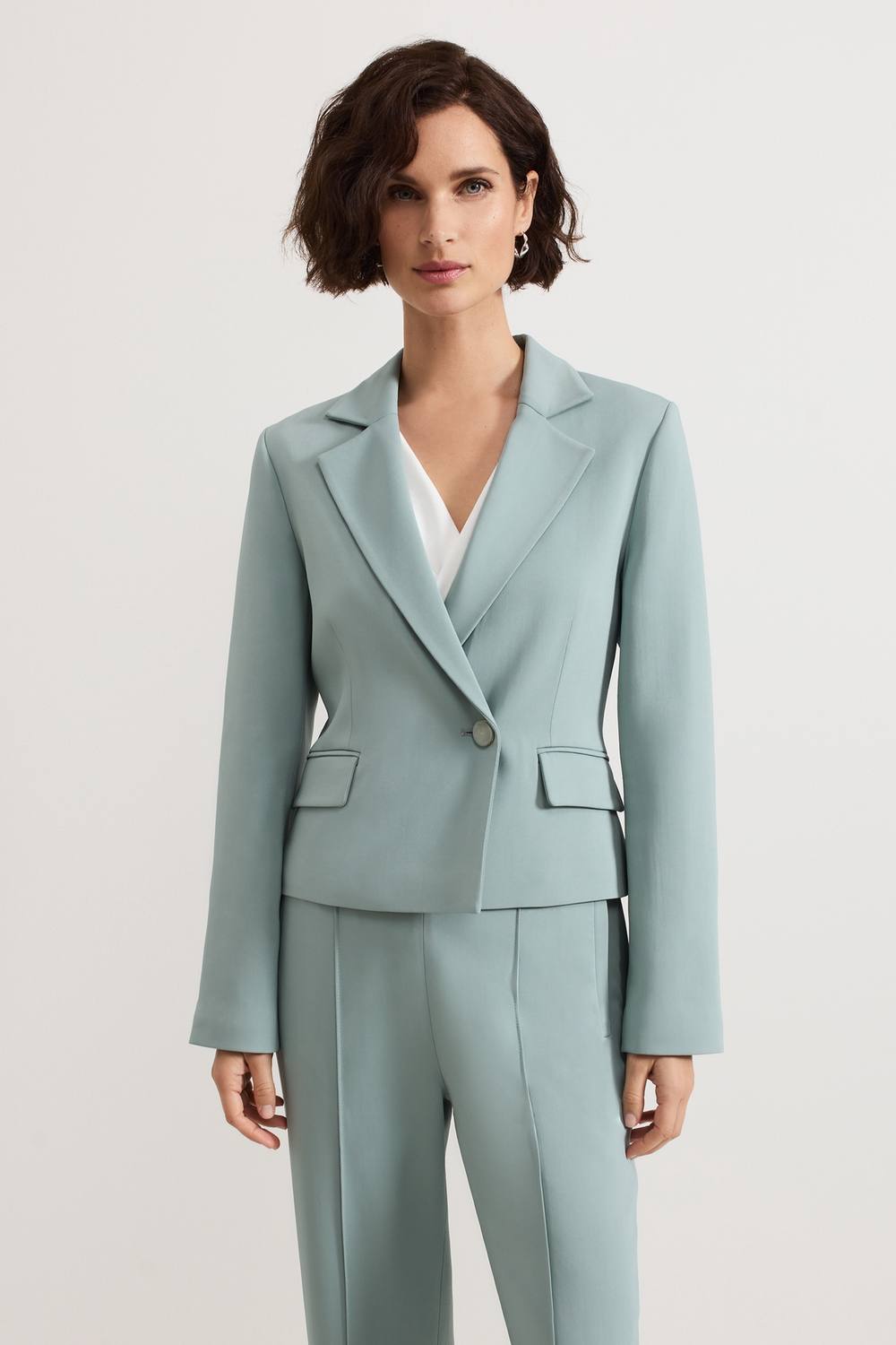 Phase Eight Bowen Contoured Waist Suit Blazer In Duck Egg Blue Phase Eight Bowen Contoured Waist Suit Blazer In Duck Egg Blue