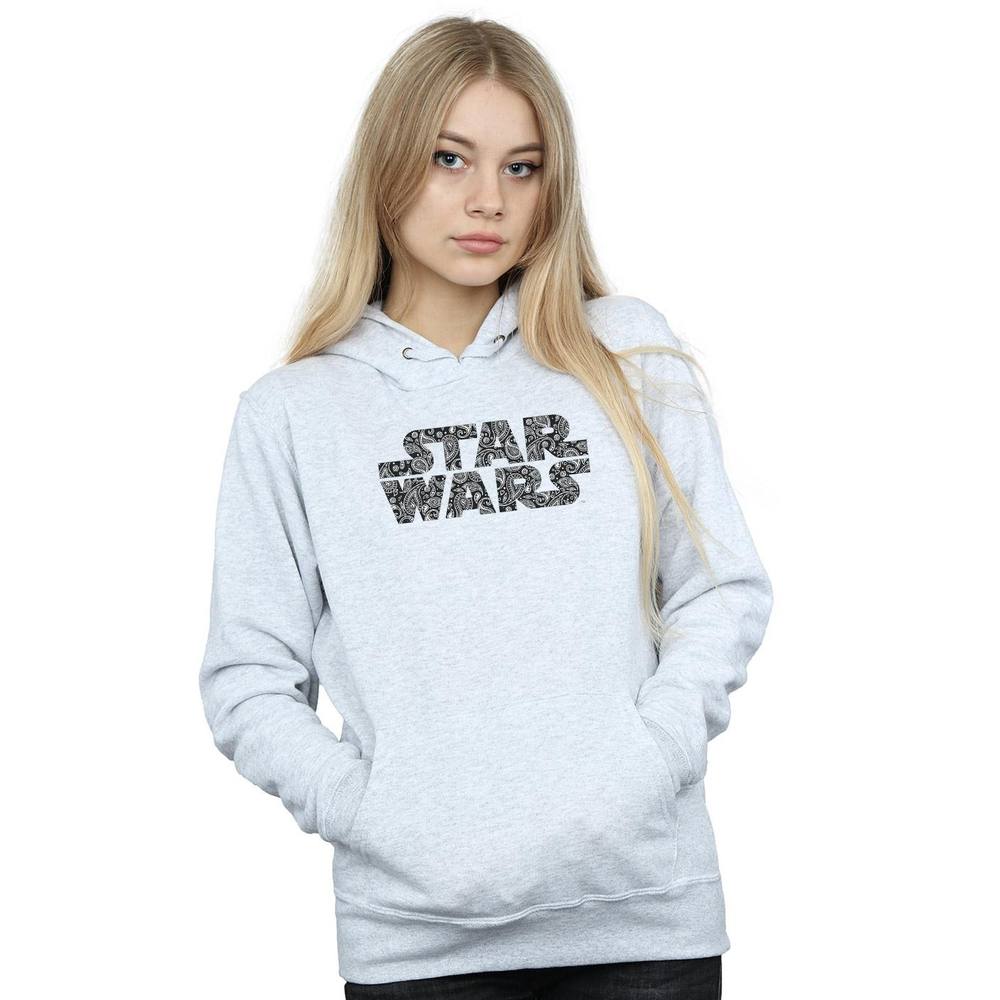 Star Wars Paisley Logo Hoodie In Grey Star Wars Paisley Logo Hoodie In Grey