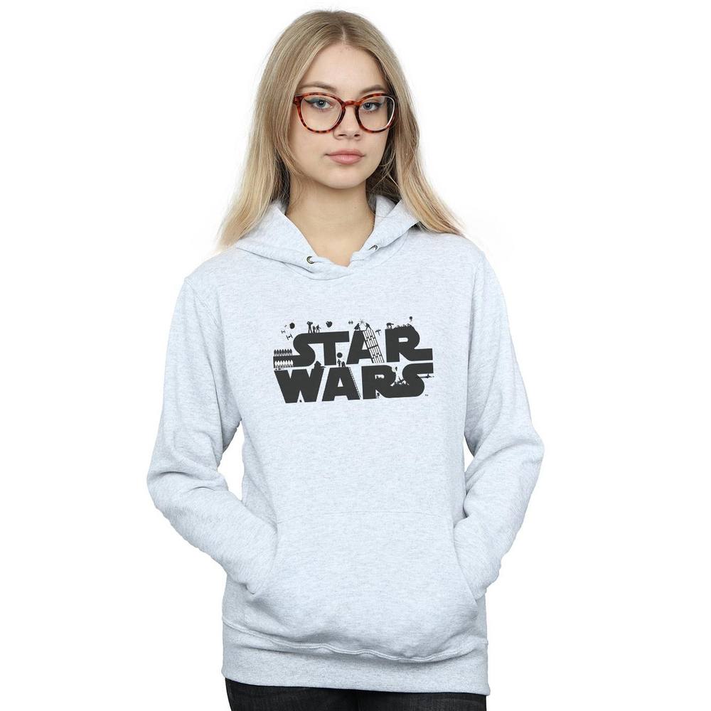 Star Wars Minimalist Logo Hoodie In Grey