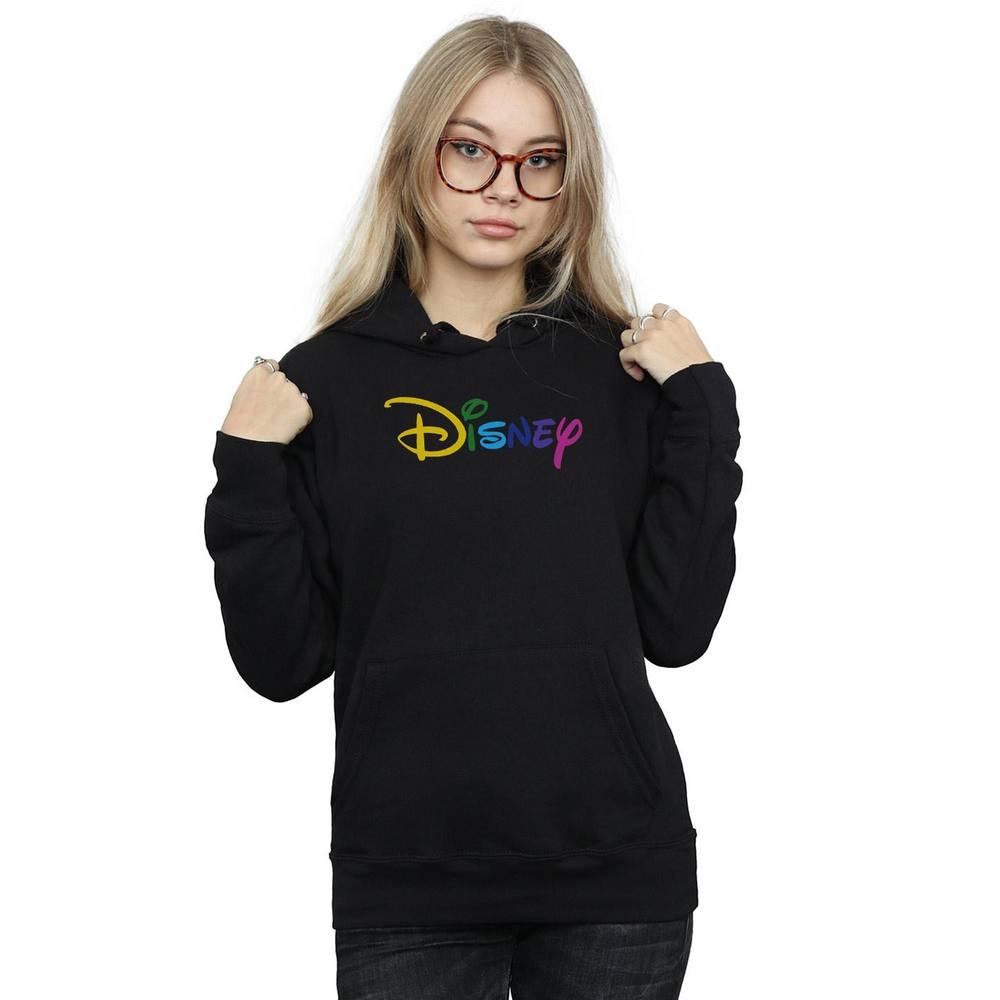 Disney Colour Logo Hoodie In Black Disney Colour Logo Hoodie In Black