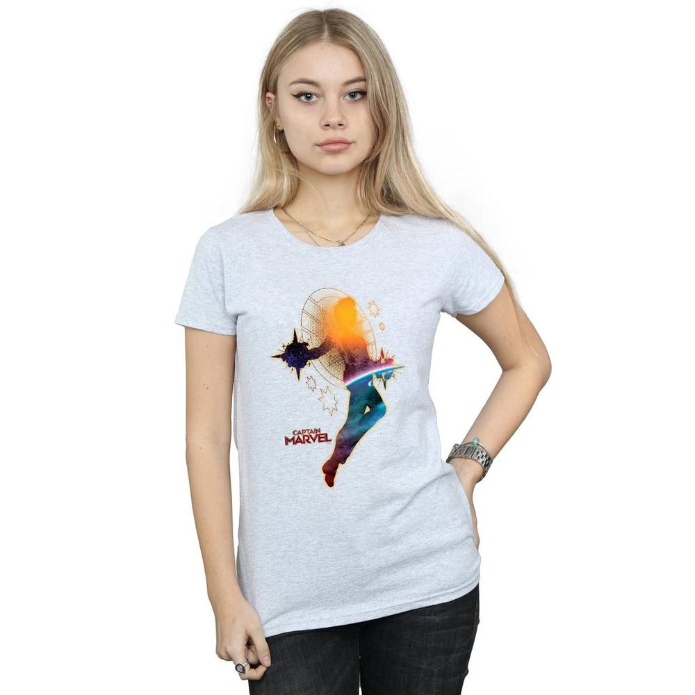 Marvel Captain Nebula Flight Cotton Shirt In Grey Marvel Captain Nebula Flight Cotton Shirt In Grey