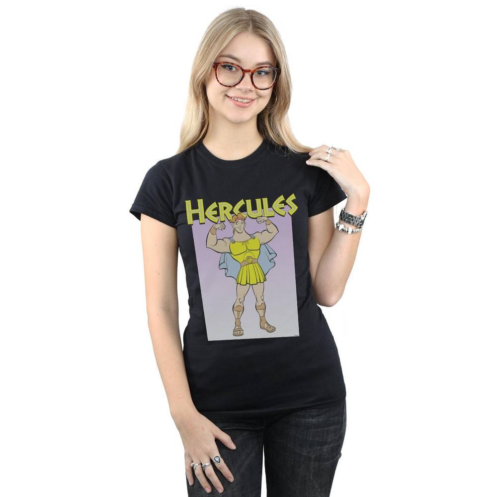Disney Hercules Muscles Cotton Shirt In Black Disney Hercules Muscles Cotton Shirt In Black