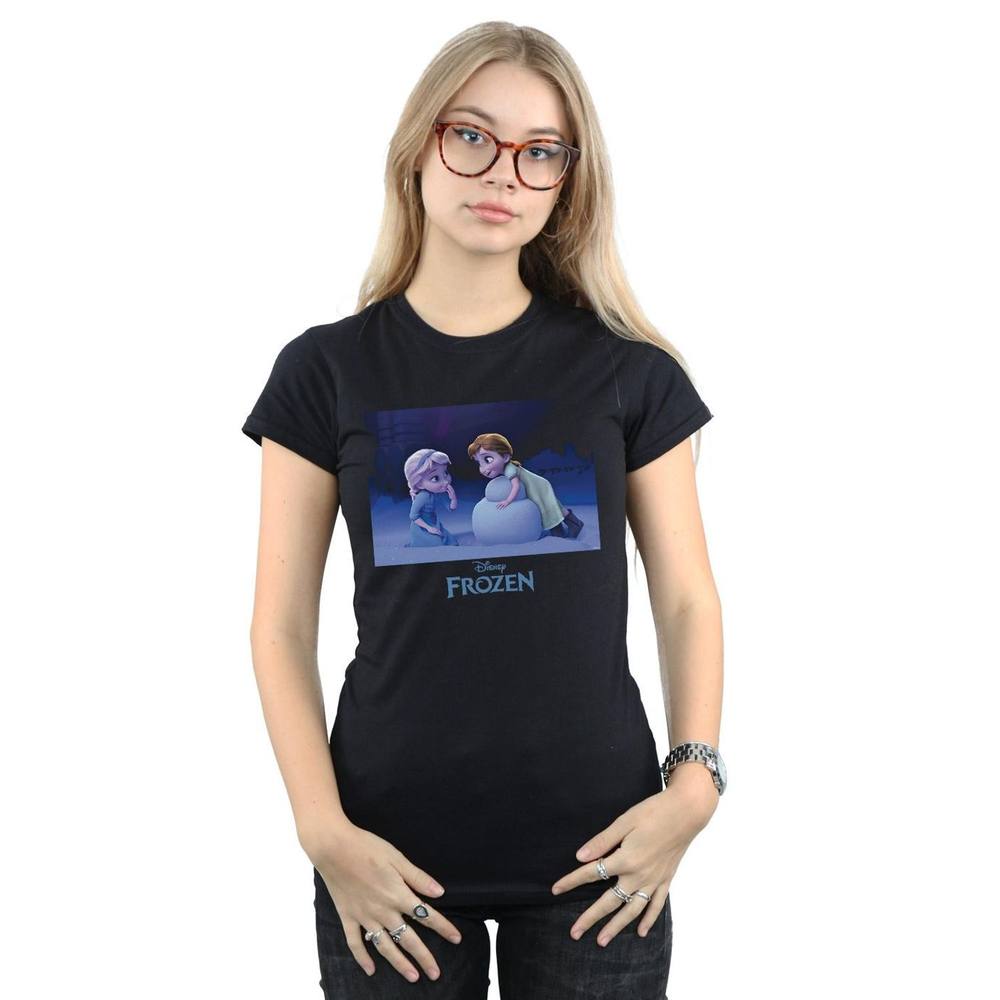 Disney Frozen Build A Snowman Cotton Shirt In Black Disney Frozen Build A Snowman Cotton Shirt In Black