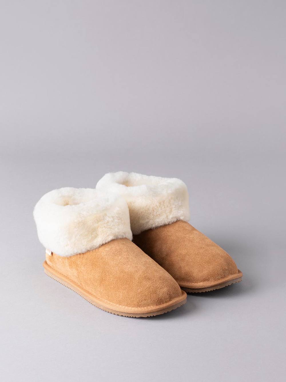 Lakeland Leather Sheepskin Bootie Slippers In Tan Lakeland Leather Sheepskin Bootie Slippers In Tan