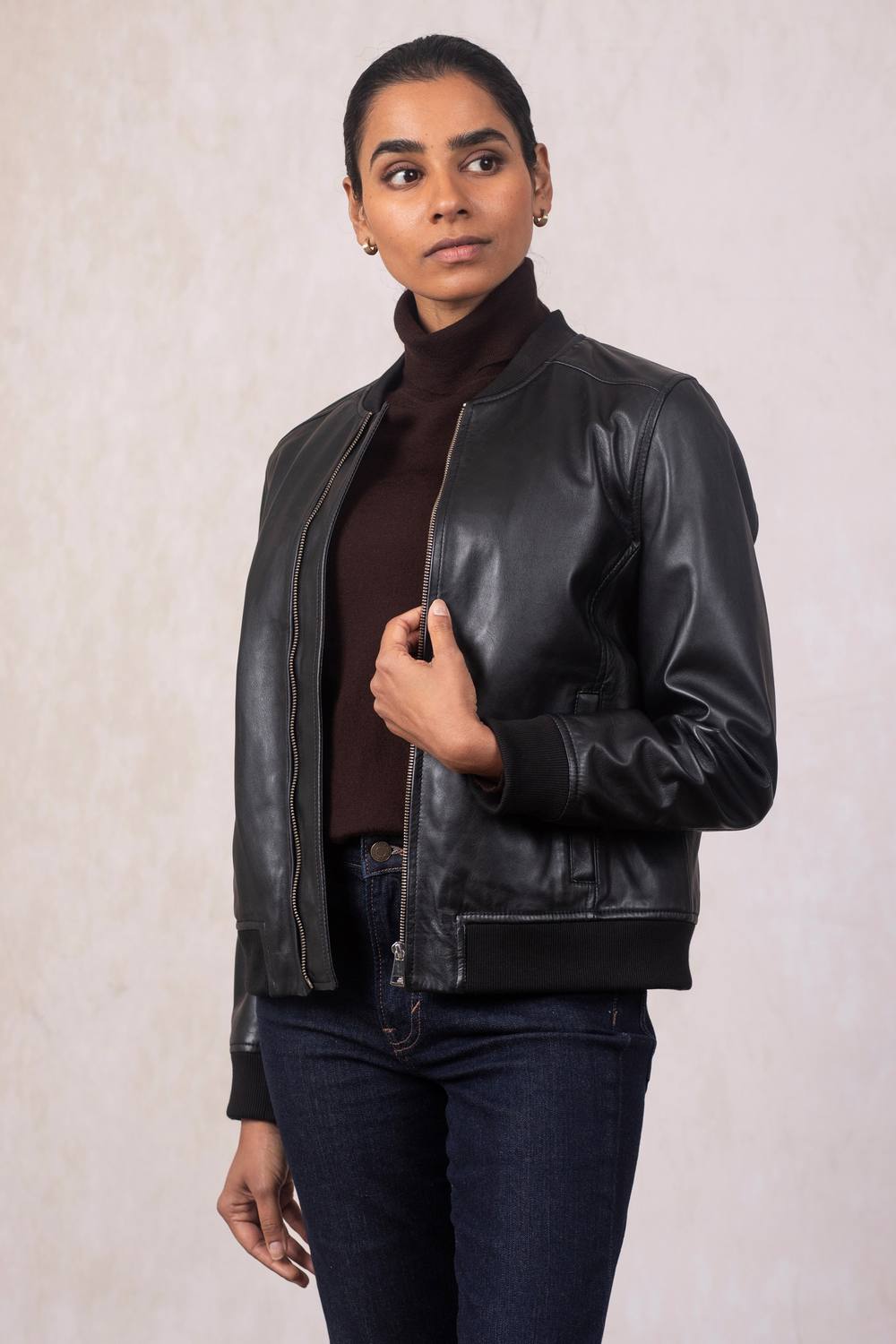 Lakeland Leather ‘braithwaite’ Leather Bomber Jacket In Black Lakeland Leather ‘braithwaite’ Leather Bomber Jacket In Black