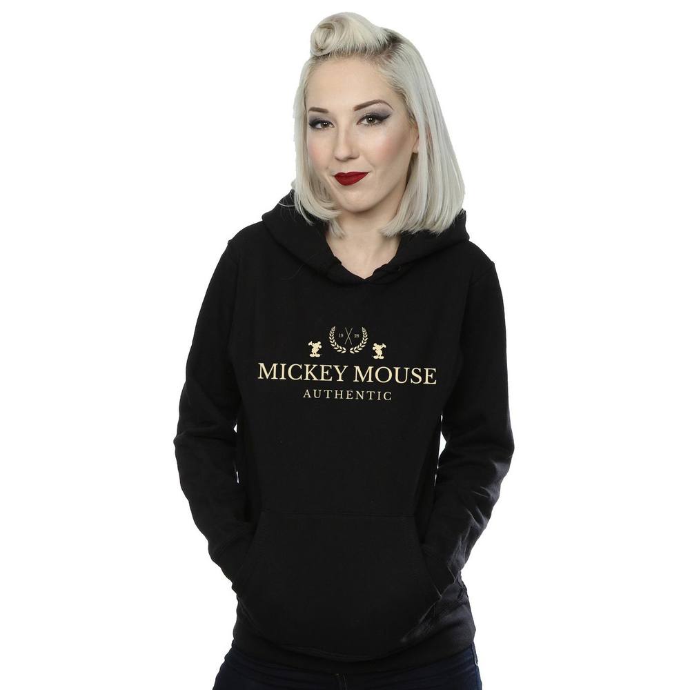 Disney Mickey Mouse Authentic Hoodie In Black Disney Mickey Mouse Authentic Hoodie In Black