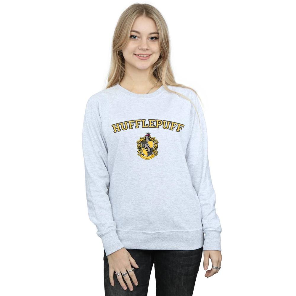 Harry Potter Hufflepuff Crest Sweatshirt In Grey Harry Potter Hufflepuff Crest Sweatshirt In Grey