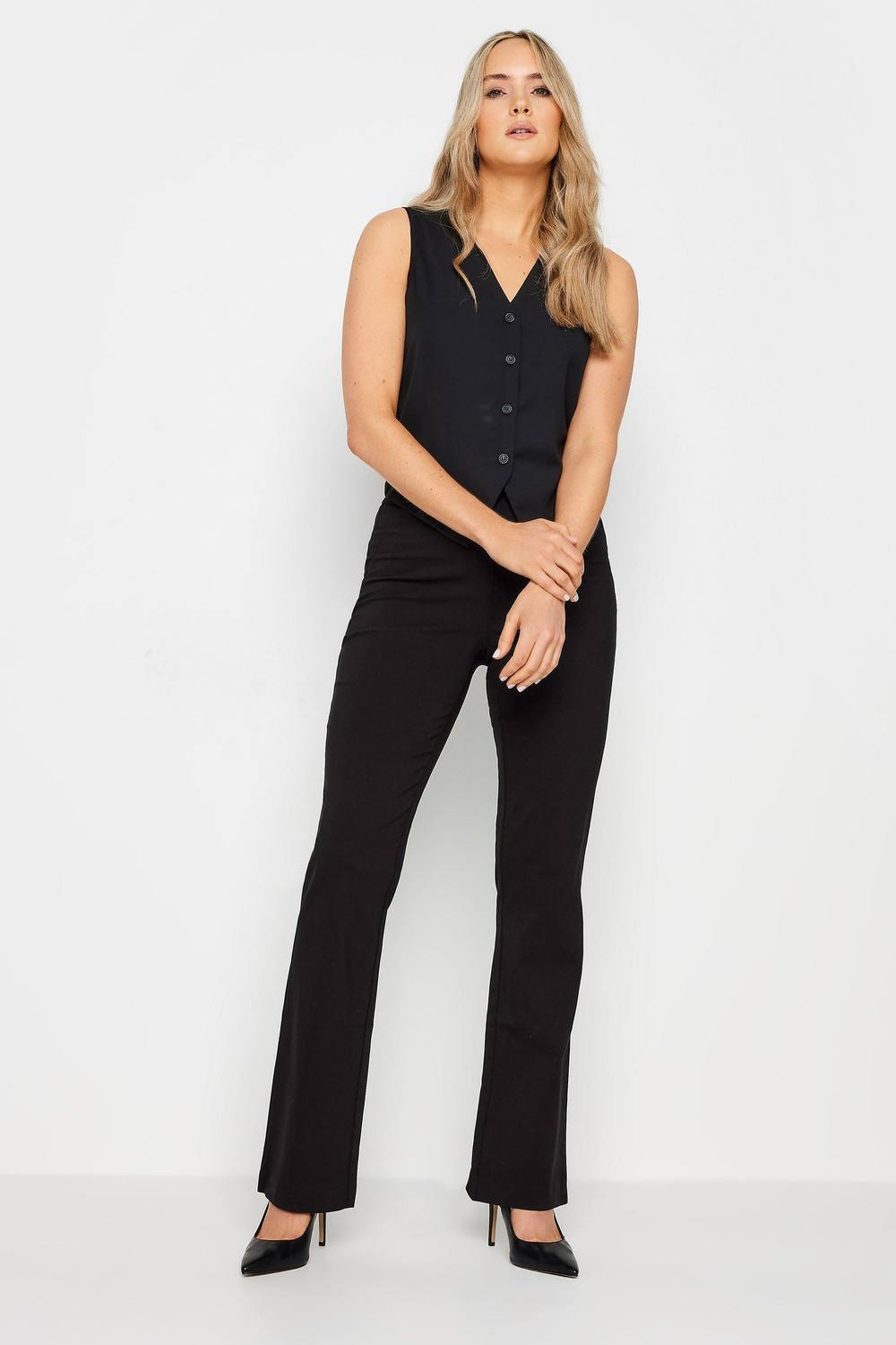 Long Tall Sally Tall Bootcut Trousers In Black Long Tall Sally Tall Bootcut Trousers In Black