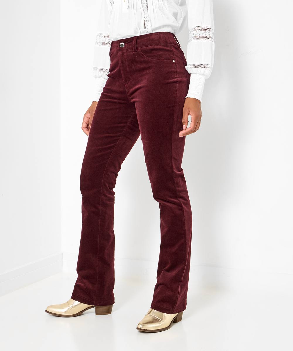 Joe Browns Bootcut Moleskin Trousers In Plum Joe Browns Bootcut Moleskin Trousers In Plum