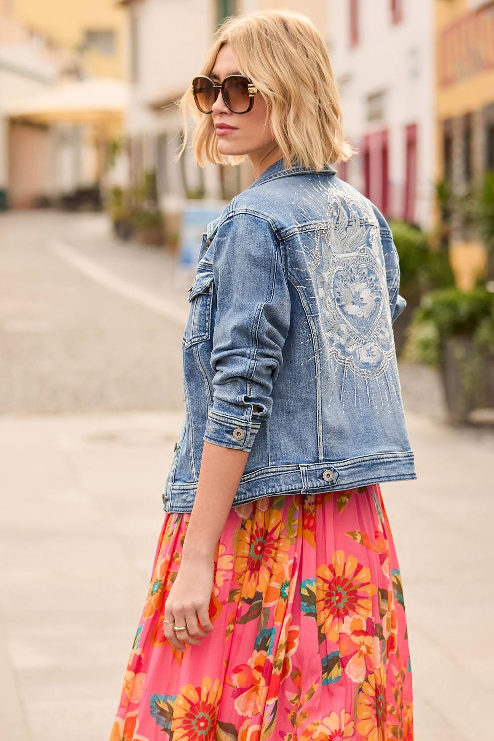 Joe Browns Embroidered Stretch Denim Jacket In Blue Joe Browns Embroidered Stretch Denim Jacket In Blue