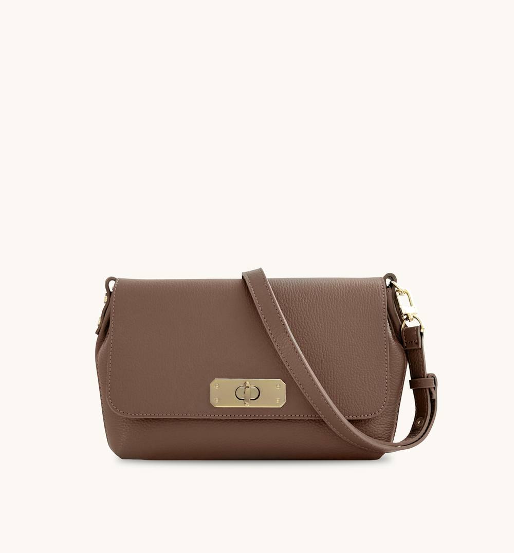 Apatchy London The Maisie Maxi Leather Bag In Taupe Apatchy London The Maisie Maxi Leather Bag In Taupe
