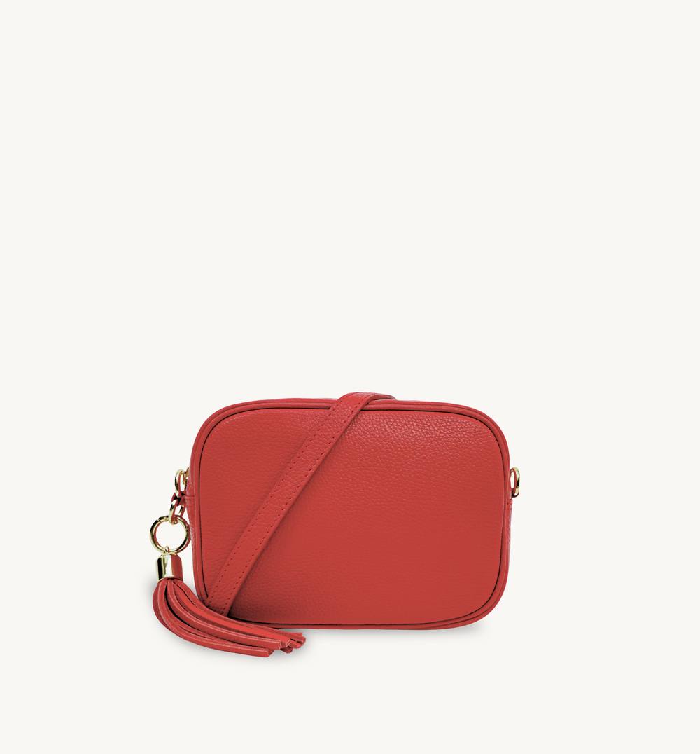 Apatchy London The Tassel Leather Crossbody Bag In Scarlet Apatchy London The Tassel Leather Crossbody Bag In Scarlet