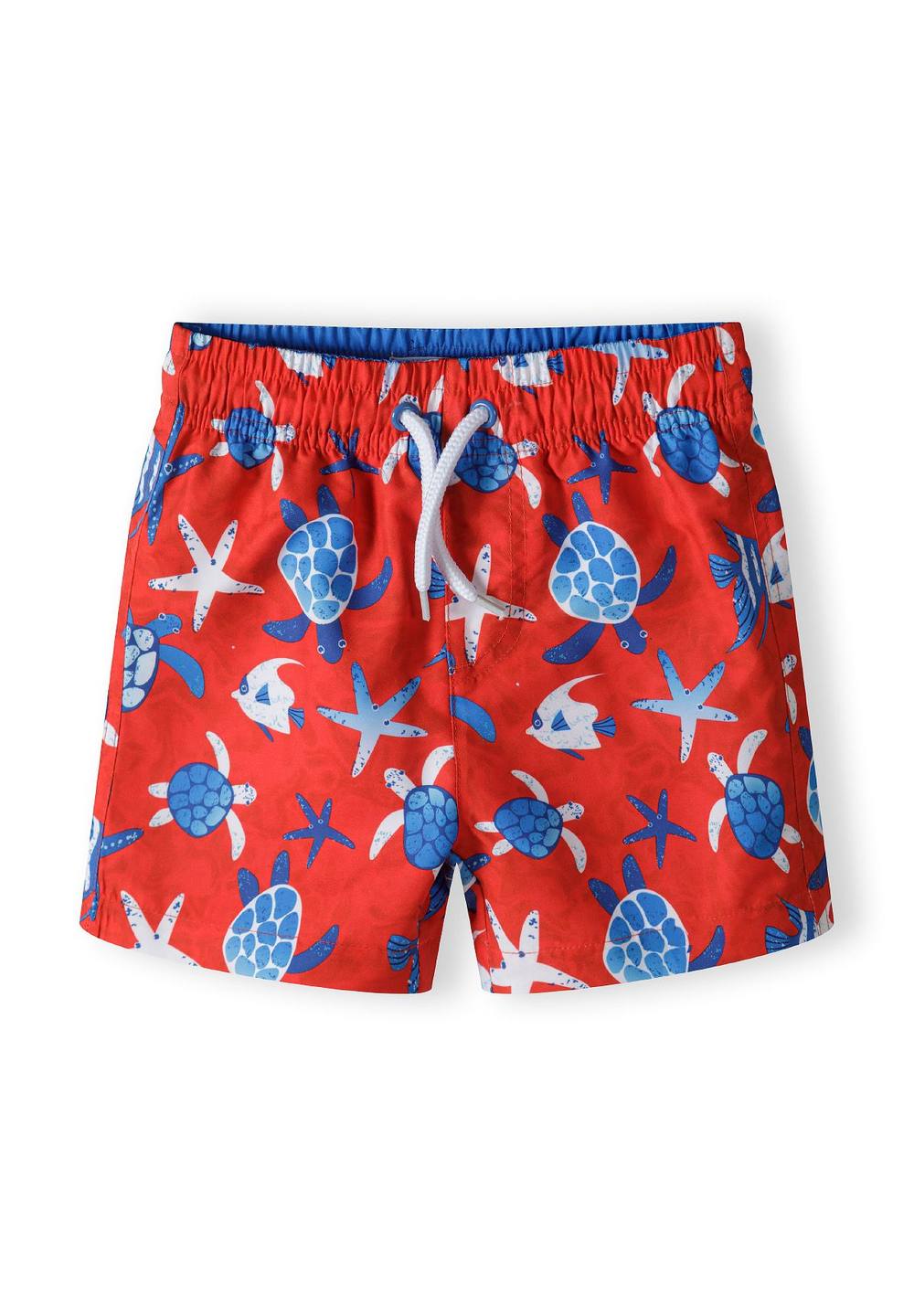 Minoti Swim Shorts With Elastic Waist And Drawstring In Red Minoti Swim Shorts With Elastic Waist And Drawstring In Red