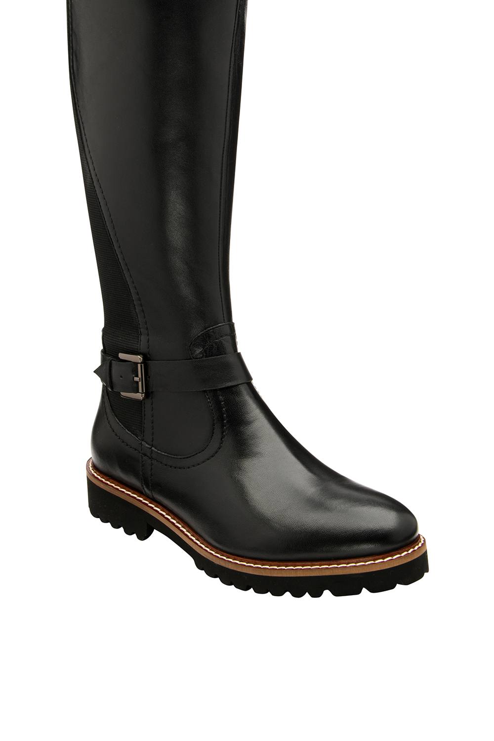 Lotus ‘belvedere’ Leather Knee-High Boots In Black Lotus ‘belvedere’ Leather Knee-High Boots In Black