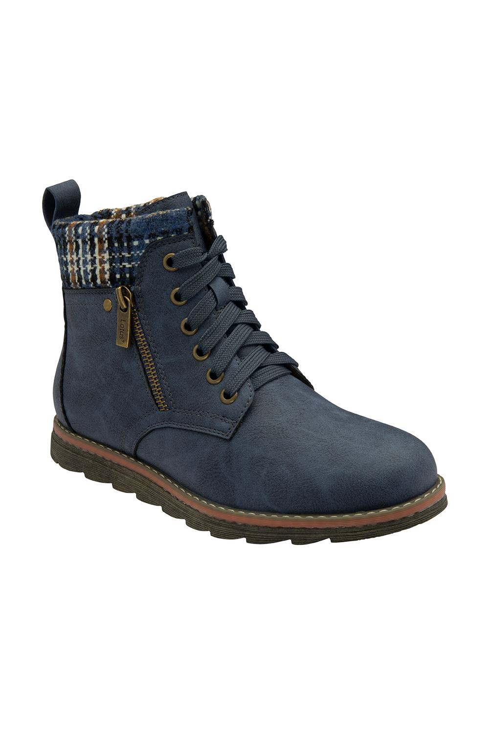 Lotus Blue ‘montreal’ Zip-Up Ankle Boots Lotus Blue ‘montreal’ Zip-Up Ankle Boots