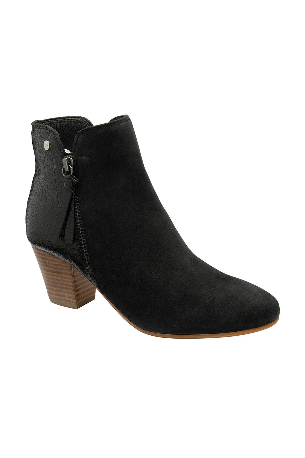 Ravel ‘tay’ Suede Heeled Ankle Boots In Black Ravel ‘tay’ Suede Heeled Ankle Boots In Black