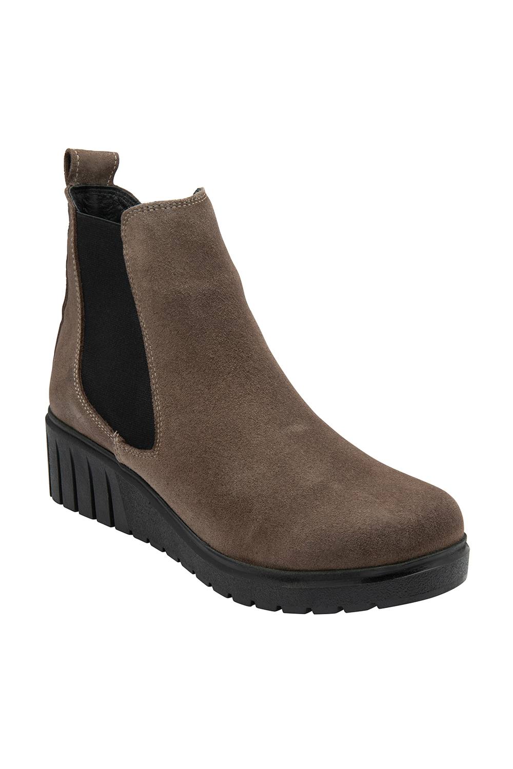 Lotus Taupe Suede ‘dresden’ Wedge Ankle Boots Lotus Taupe Suede ‘dresden’ Wedge Ankle Boots