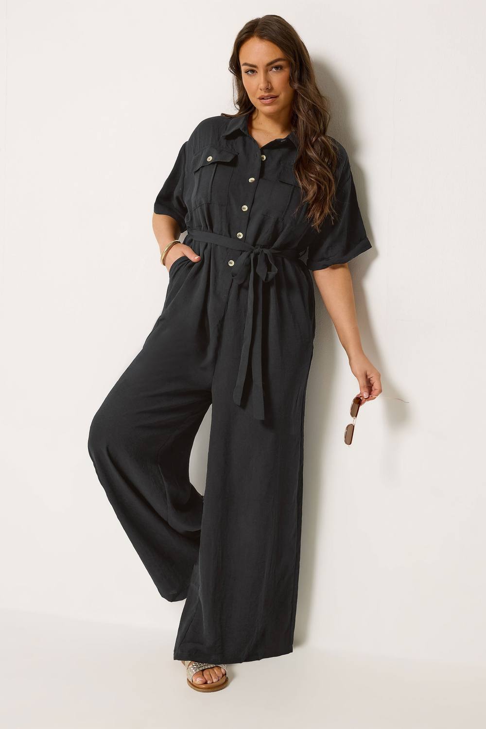 Yours Boiler Suit In Black