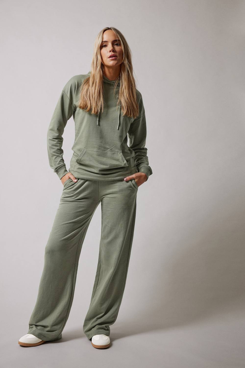 Long Tall Sally Tall Wide Leg Joggers In Green