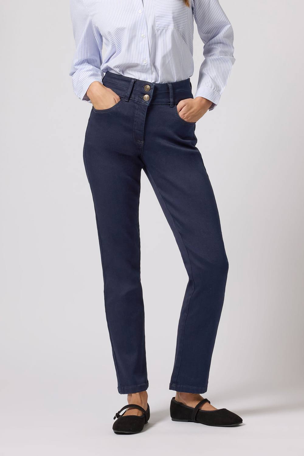 M&co Lift & Shape Straight Leg Jeans In Indigo M&co Lift & Shape Straight Leg Jeans In Indigo