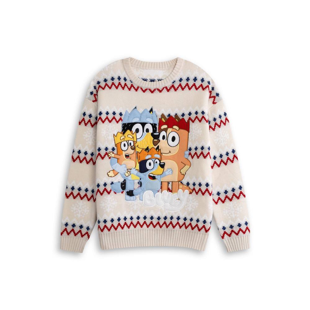 Bluey Christmas Jumper | Unisex Beige Bluey Christmas Jumper | Unisex Beige