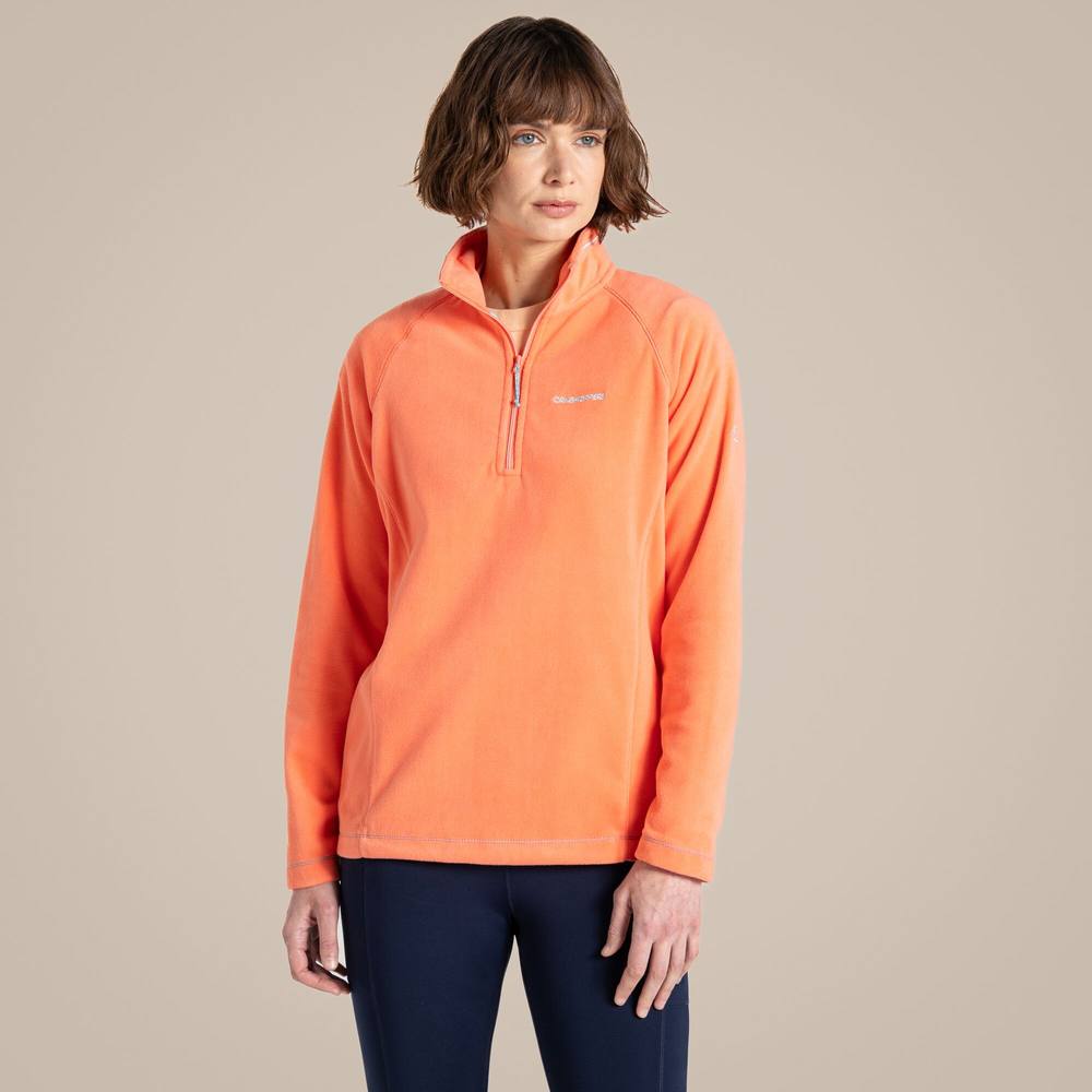 Craghoppers Miska Lightweight Insulating Half-Zip Fleece In Orange Craghoppers Miska Lightweight Insulating Half-Zip Fleece In Orange