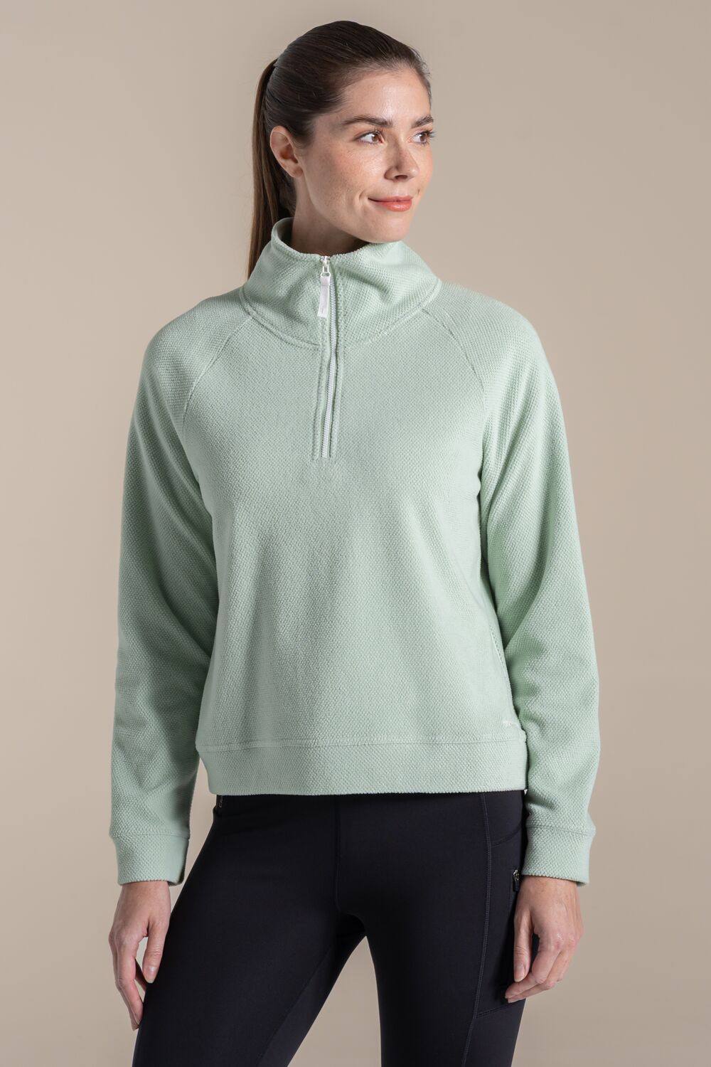 Craghoppers Raja Half Zip Fleece In Green Craghoppers Raja Half Zip Fleece In Green
