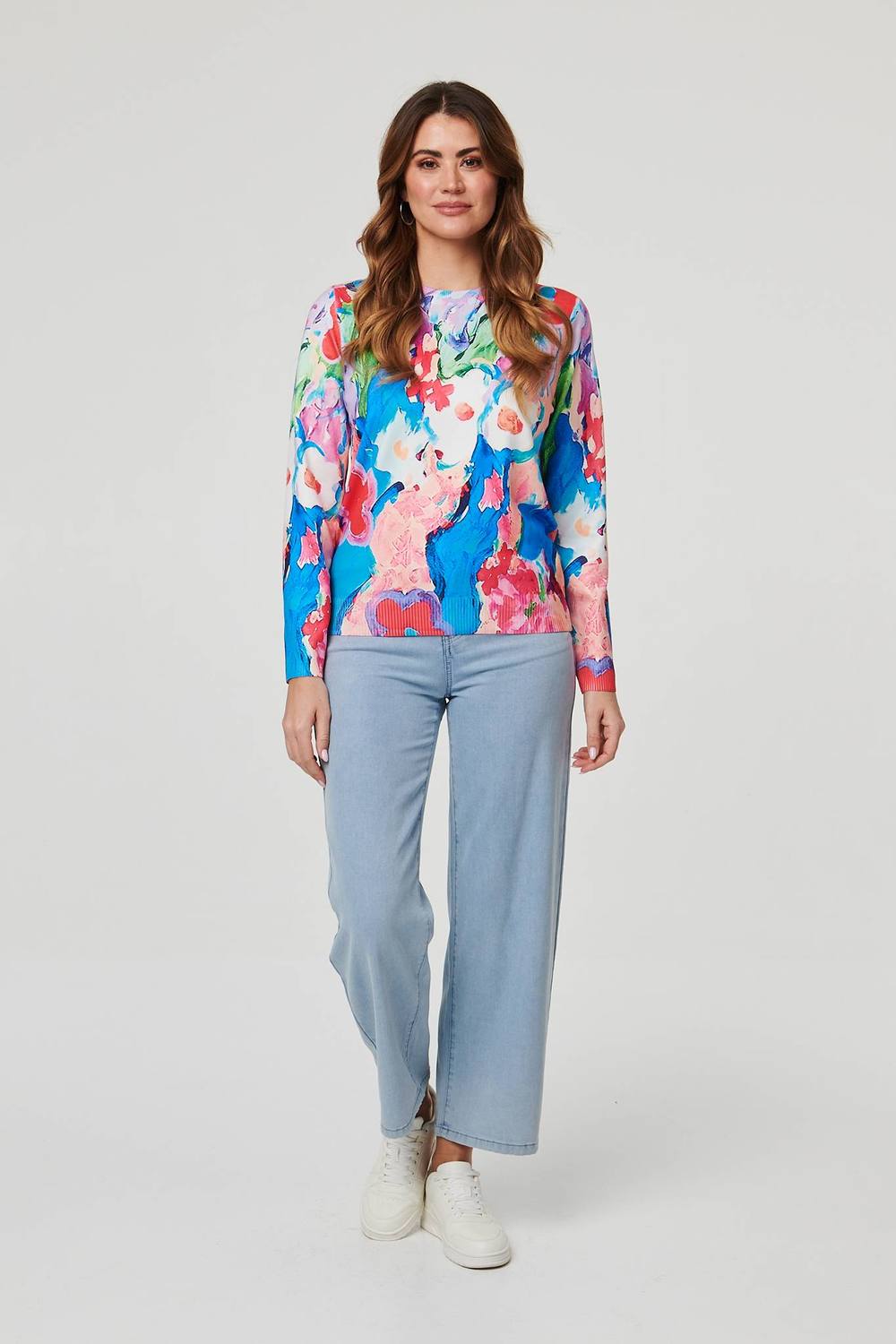 Izabel London Abstract Long Sleeve Slim Jumper Izabel London Abstract Long Sleeve Slim Jumper