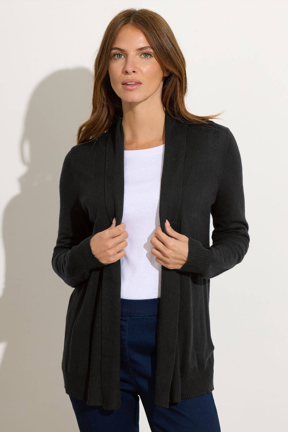 M&co Shawl Collar Cardigan In Black M&co Shawl Collar Cardigan In Black