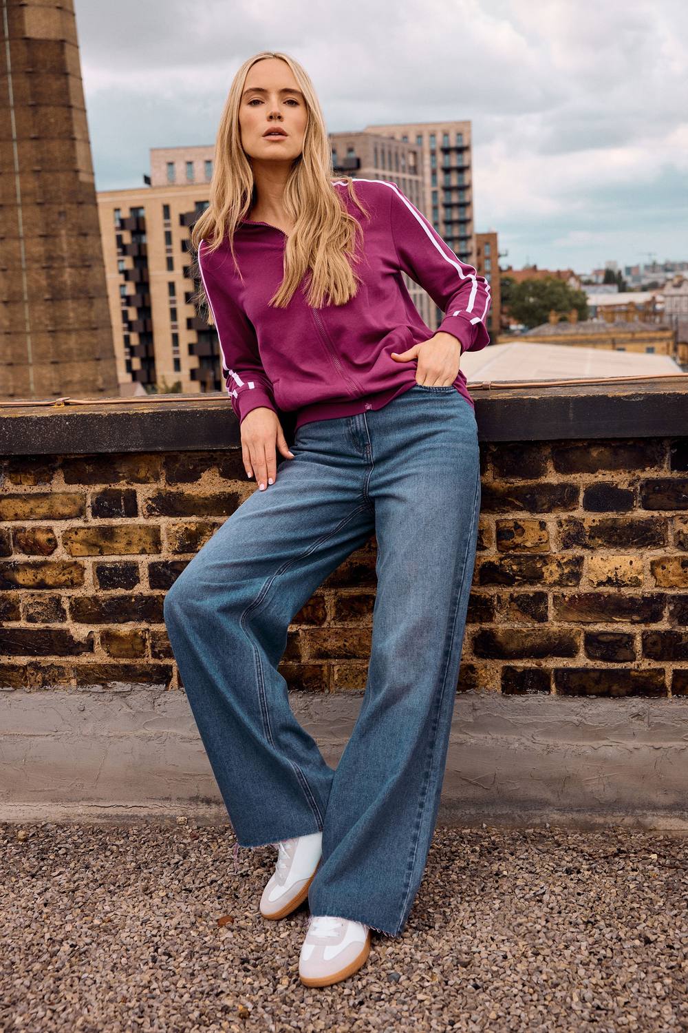 Long Tall Sally Tall Wide Leg Jeans In Blue Long Tall Sally Tall Wide Leg Jeans In Blue