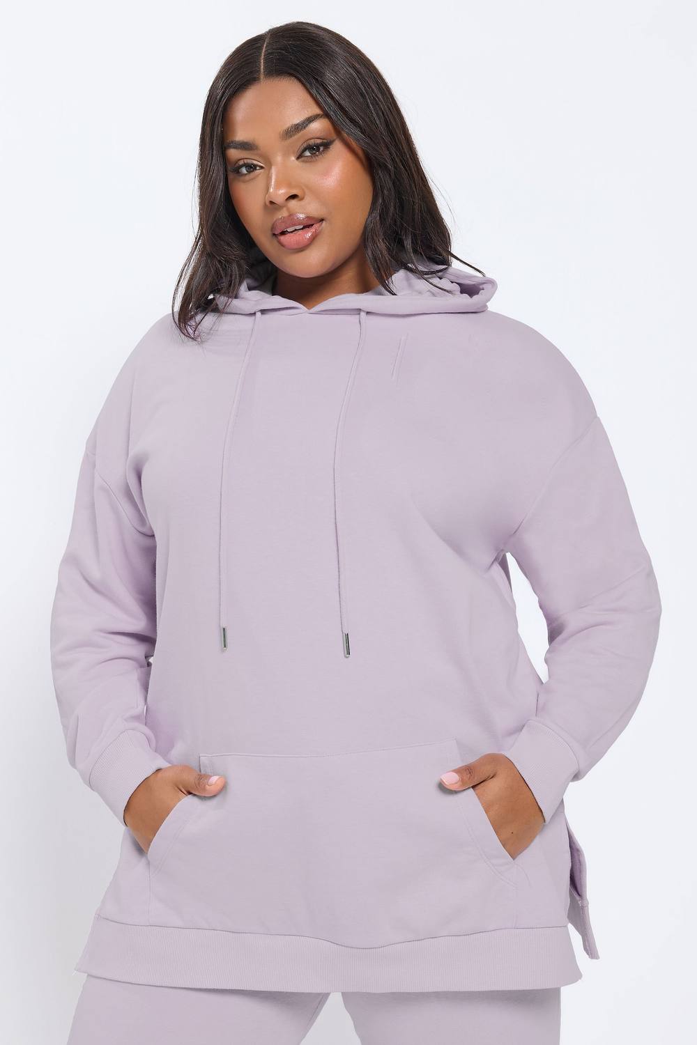 Yours Pocket Front Hoodie In Lilac Yours Pocket Front Hoodie In Lilac