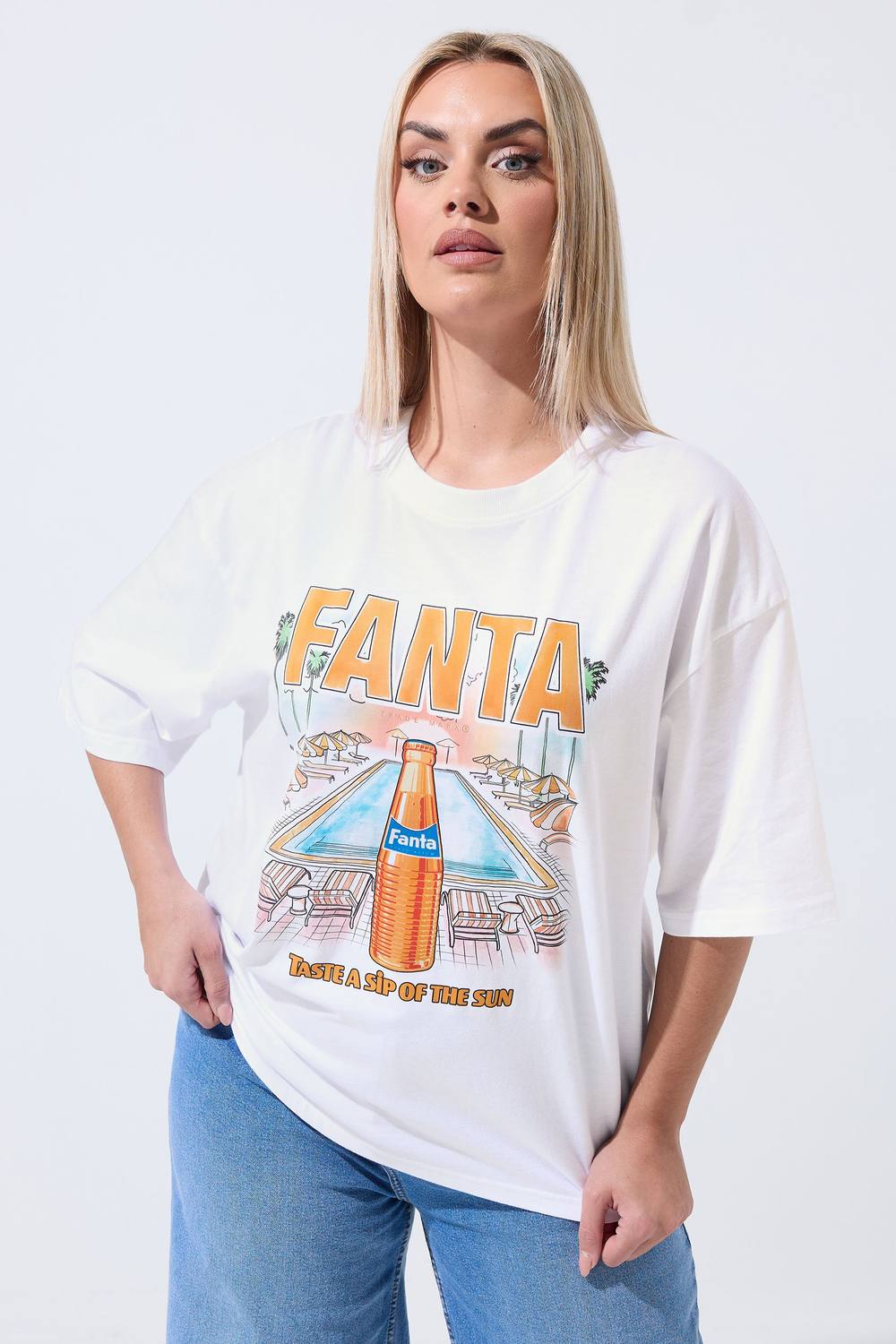 Yours Fanta Graphic Shirt In White Yours Fanta Graphic Shirt In White