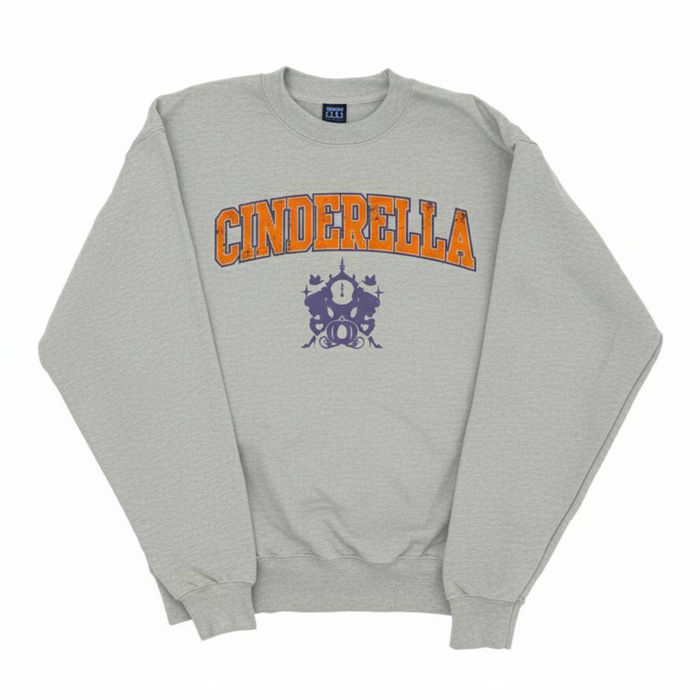 Disney Princess Cinderella Varsity Sweatshirt In Grey Disney Princess Cinderella Varsity Sweatshirt In Grey