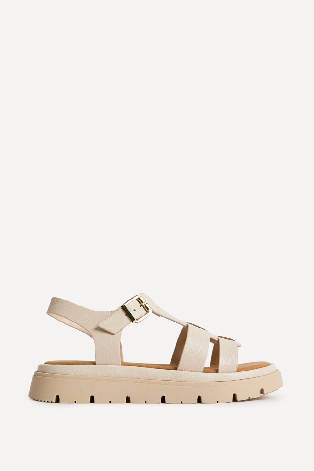 Linzi Adventure Beige Gladiator Flat Sandals Linzi Adventure Beige Gladiator Flat Sandals