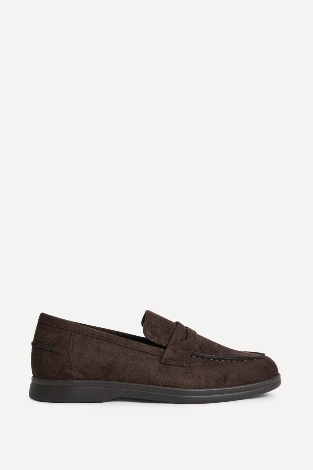 Linzi Review Brown Faux Suede Classic Loafer Linzi Review Brown Faux Suede Classic Loafer