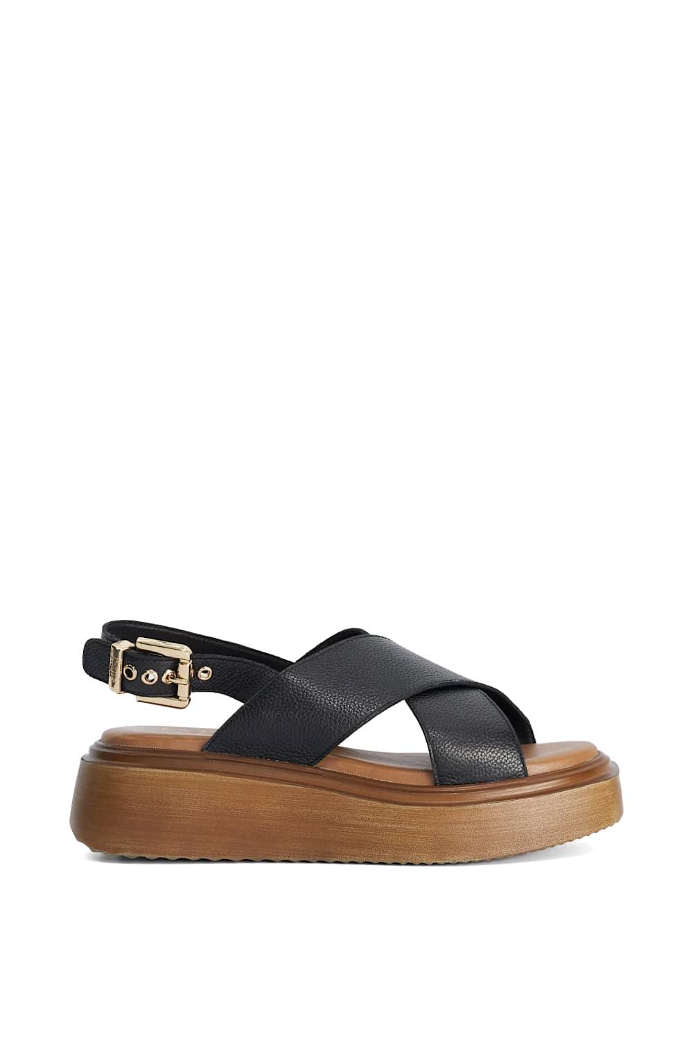 Dune London ‘lovess’ Leather Sandals In Black Dune London ‘lovess’ Leather Sandals In Black