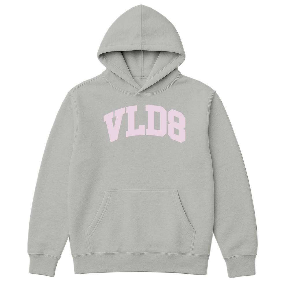 Validate Vld College Oversized Hoodie In Light Grey Validate Vld College Oversized Hoodie In Light Grey
