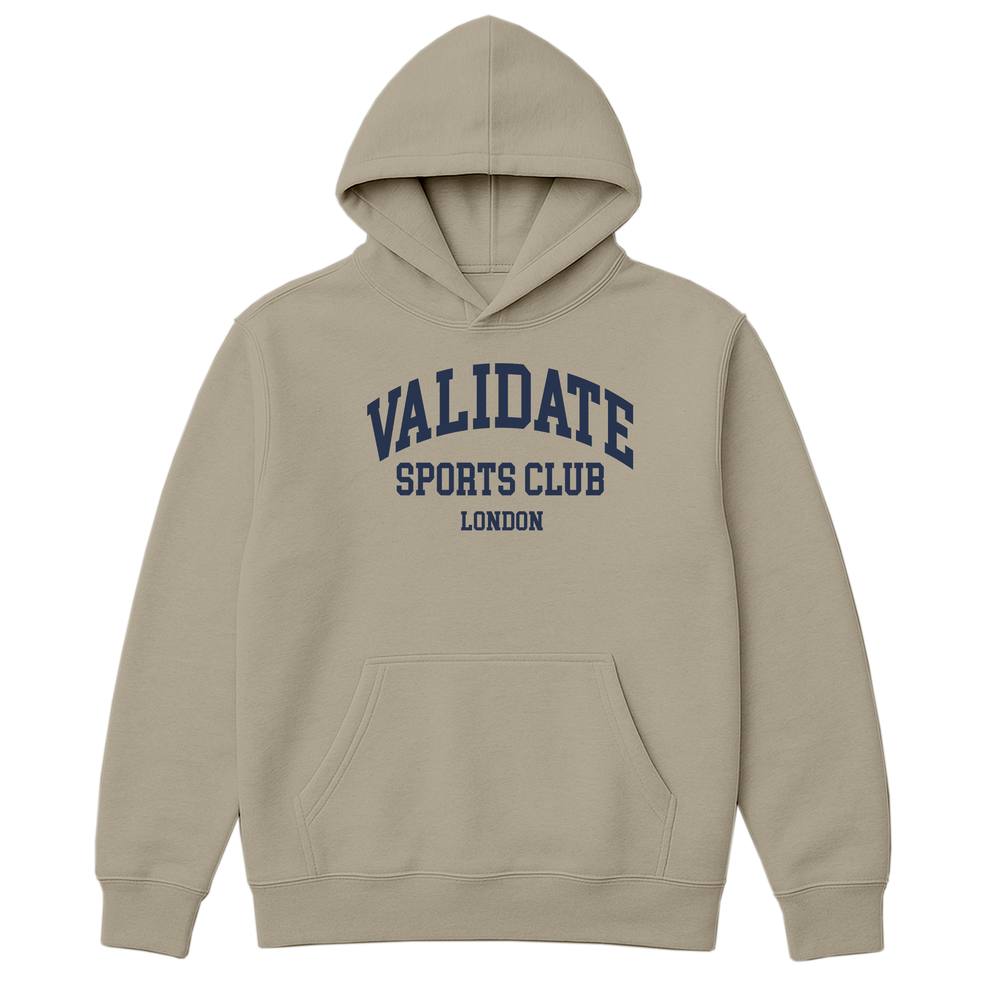 Validate Varsity Oversized Hoodie In Stone Validate Varsity Oversized Hoodie In Stone