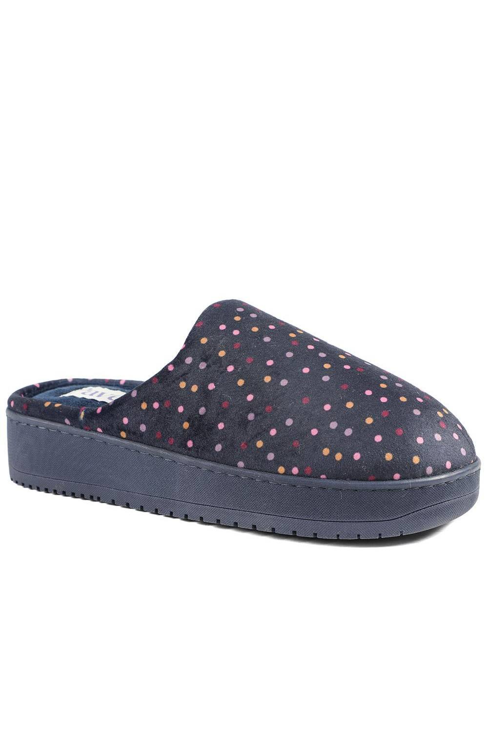 Pavers Cushioned Memory Foam Mule Slippers In Navy Pavers Cushioned Memory Foam Mule Slippers In Navy