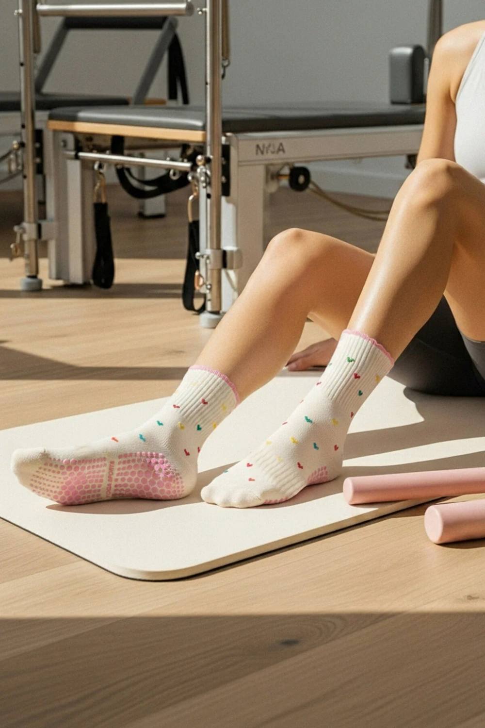 Wovcor Printed Non Slip Cotton Knit Yoga Socks Wovcor Printed Non Slip Cotton Knit Yoga Socks