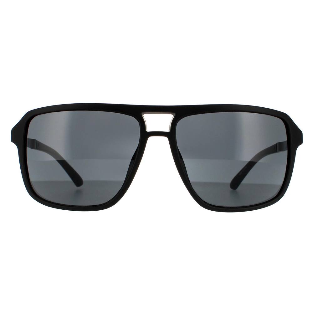 Guess Unisex Square Matte Black Smoke Grey GF Sunglasses Guess Unisex Square Matte Black Smoke Grey GF Sunglasses