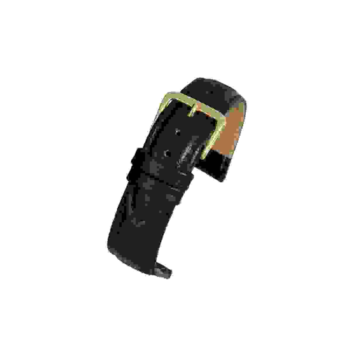 Dark Brown Padded Buffalo Grain Leather Watch Strap mm Dark Brown Padded Buffalo Grain Leather Watch Strap mm