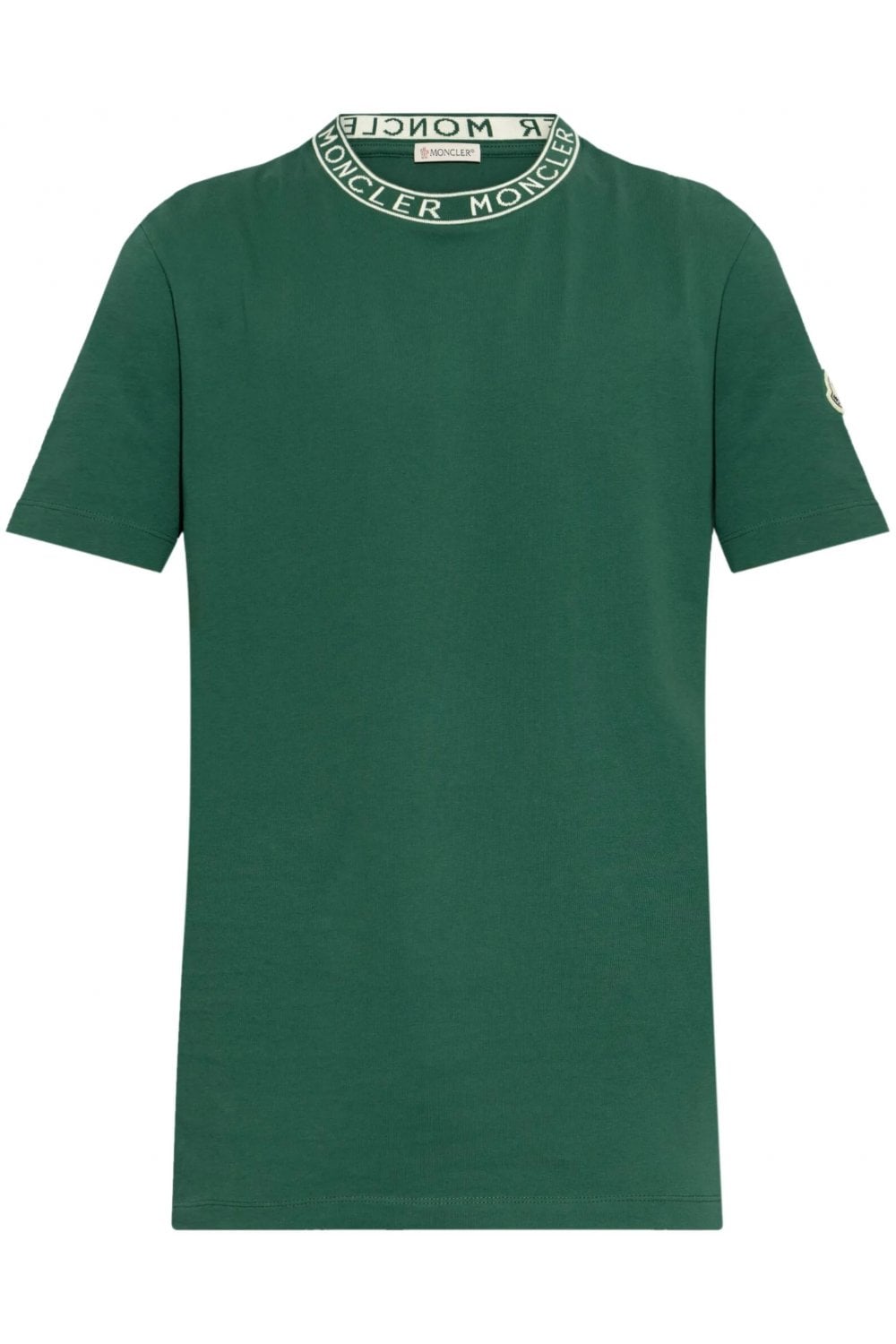 MONCLER COTTON NECK BRANDING T SHIRT Size: S, colour: GREEN MONCLER COTTON NECK BRANDING T SHIRT Size: S, colour: GREEN