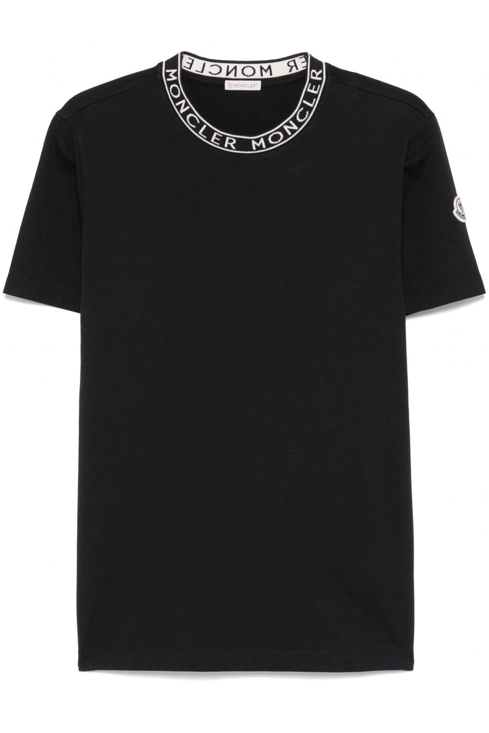 MONCLER COTTON NECK BRANDING T SHIRT Size: S, colour: BLUE MONCLER COTTON NECK BRANDING T SHIRT Size: S, colour: BLUE