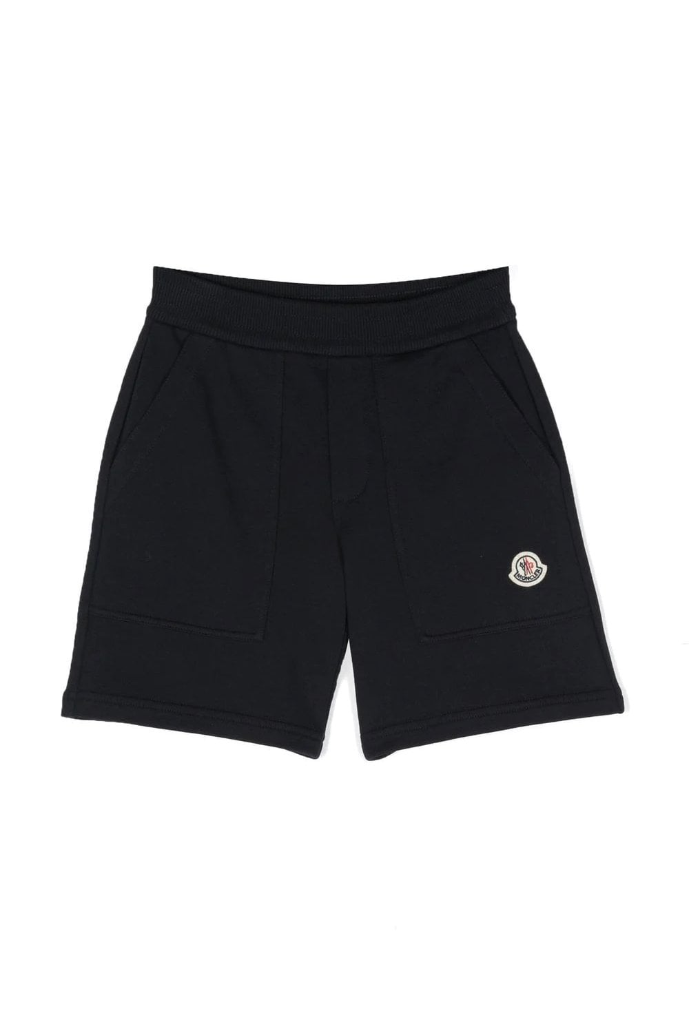 MONCLER ENFANT KIDS BELL LOGO JERSEY SHORTS Size: Y, colour: NAVY