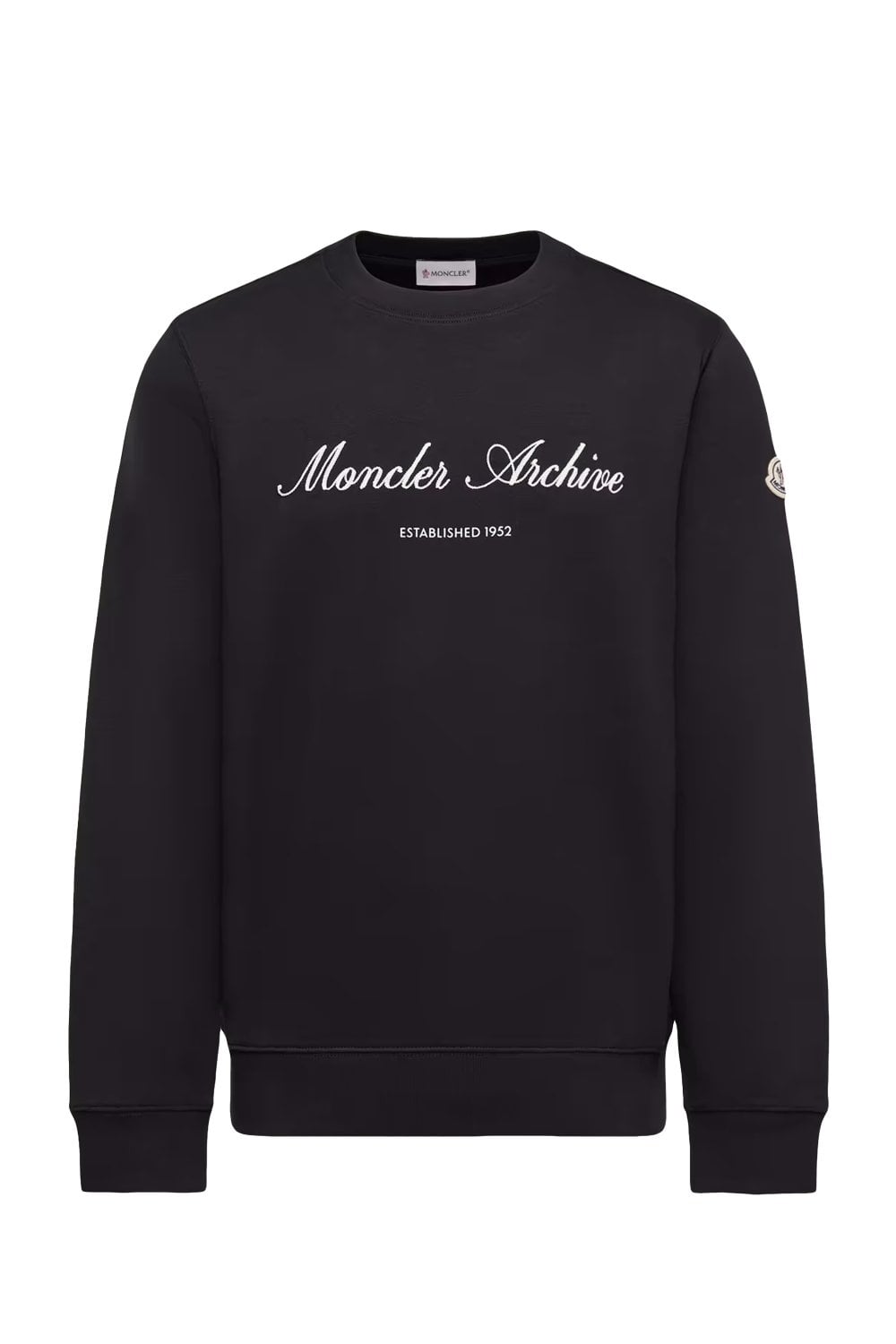 MONCLER SIGNATURE LOGO SWEATSHIRT Size: X, colour: BLACK MONCLER SIGNATURE LOGO SWEATSHIRT Size: X, colour: BLACK