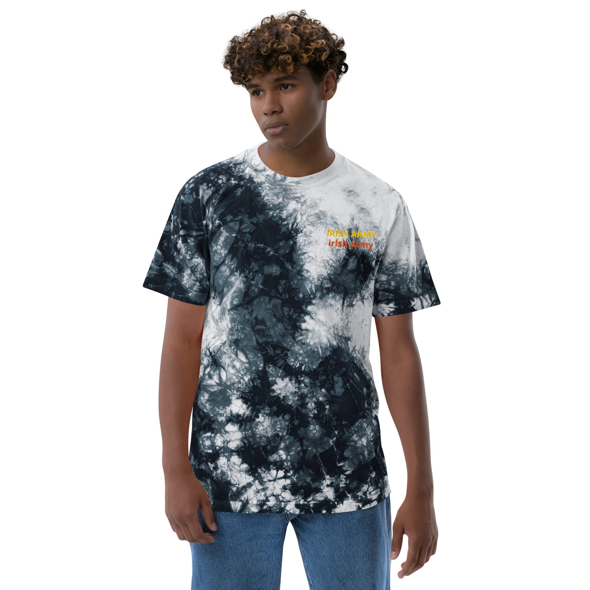 Irish Army – Oversized Tie-dye shirt – Black White Irish Army – Oversized Tie-dye shirt – Black White